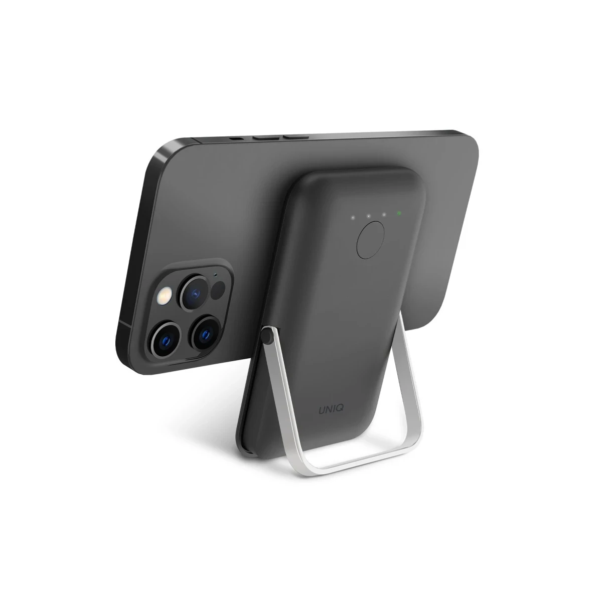 Uniq Hoveo 5.000mAh Manyetik PD Kablosuz Type-C Standlı Powerbank - Gri
